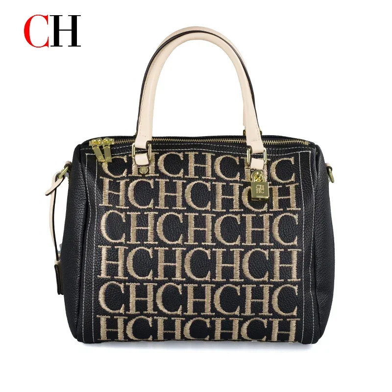 Embroidery Font - CH Stickerei-Buchstaben Boston Tasche Damen Schwarze