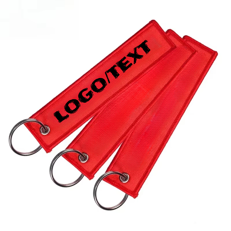 Embroidery Name - Benutzerdefiniertes Logo Luftfahrt Tasche Band Schlüsselanhänger