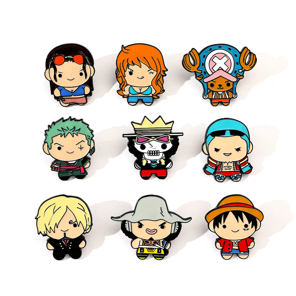 Embroidery Textile - 9 Stück Kreative Cartoon-Broschen Anime ONE
