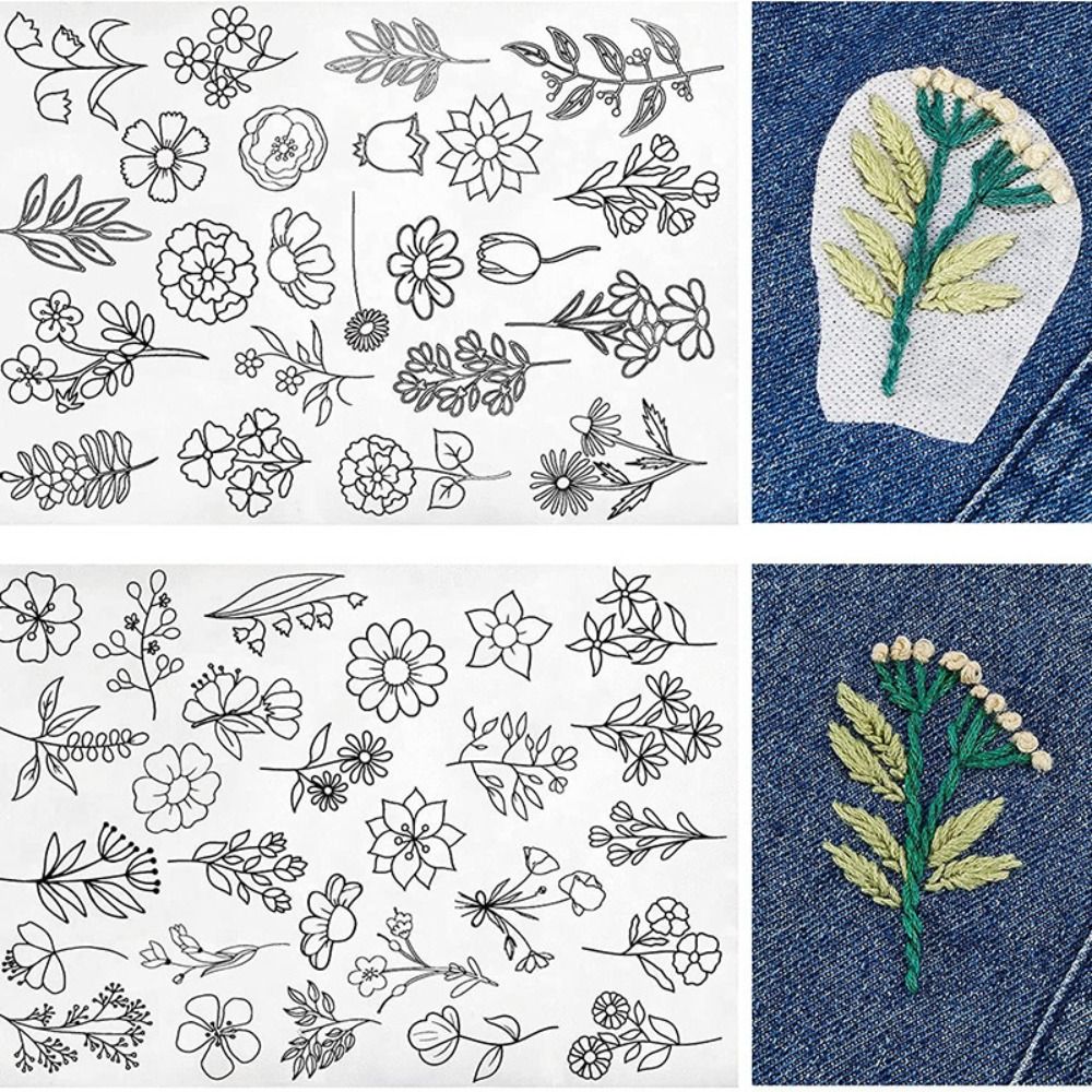 Embroidery Flower Pattern - Kreative Nähte Stick papier wasser lösliches