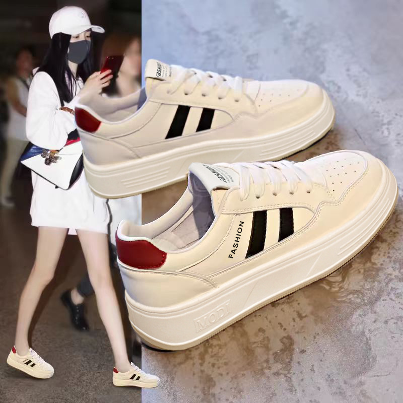 Embroidery White - Damen Sport-Sneaker mit Erhöhung Kostenloser Versand
