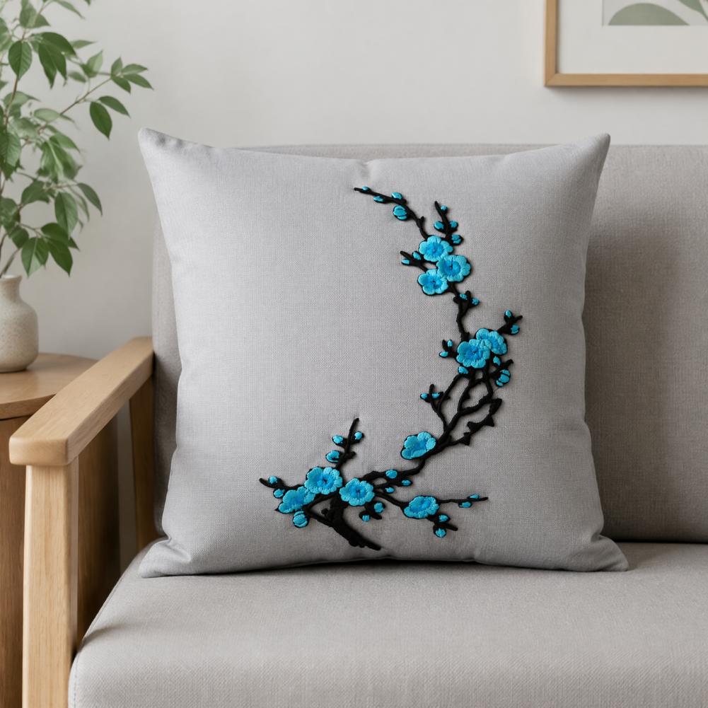 Embroidery On Jeans - Aufnähbare Bestickte Patches für Taschen, Pflaumenblüten-Stickerei-Patch,