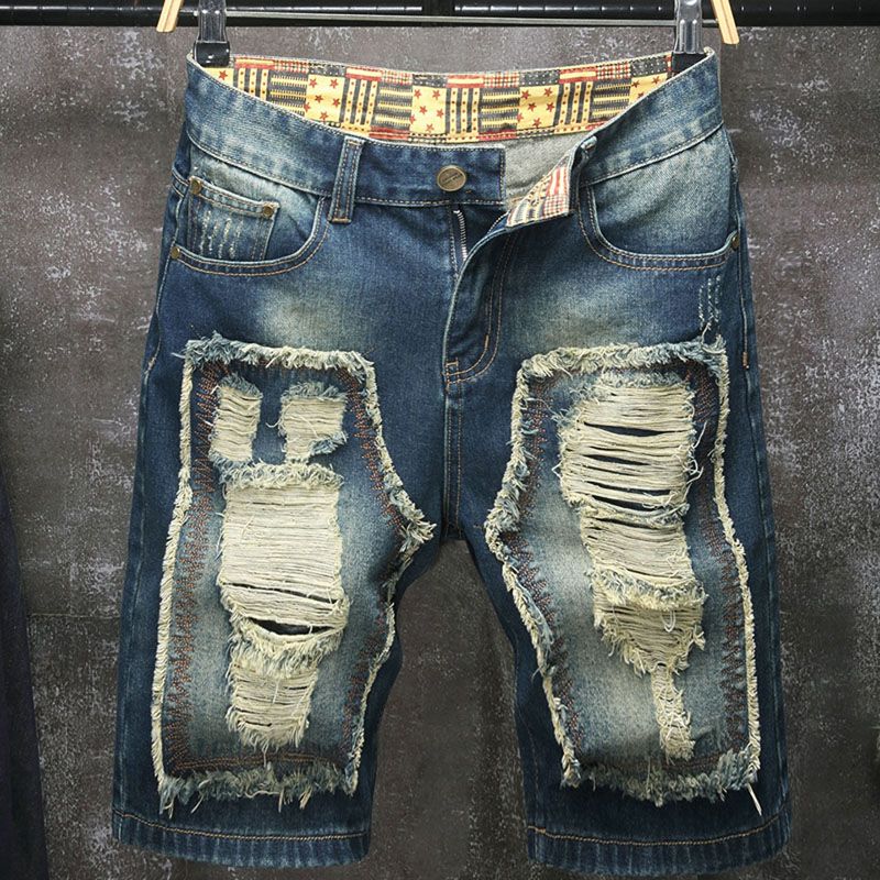 Embroidery Patch - Neue Jeans-Shorts im europäischen und amerikanischen
