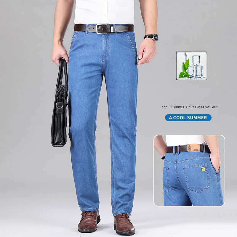 Embroidery On Jeans - Neue Lyocell Stoff Jeans Männer Sommer