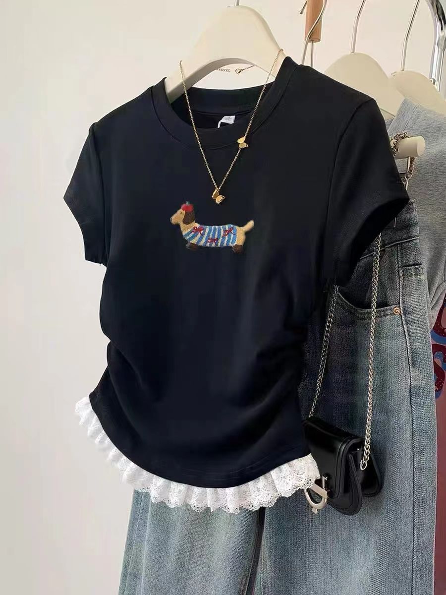 Slim Fit Kurzarm-T-Shirt für D – Embroidery Moisturizer Bewertung und Preis