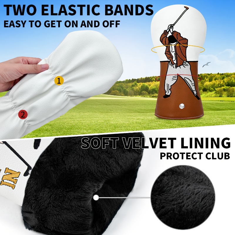 1 Stück hochwertige Golf-Schlä – Embroidery White Bewertung und Preis