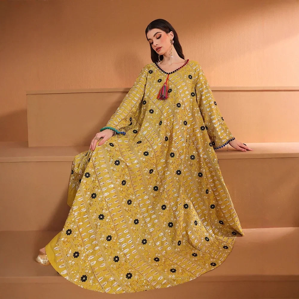 Muslimische Frauenkleider Eid  – Embroidery Arabic Bewertung und Preis
