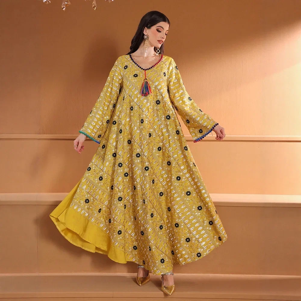 Muslimische Frauenkleider Eid  – Embroidery Arabic Bewertung und Preis