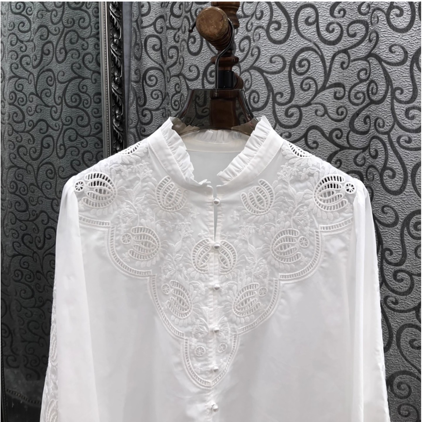 100 % Baumwolle Shirts 2025 He – Embroidery Flower Pattern Bewertung und Preis