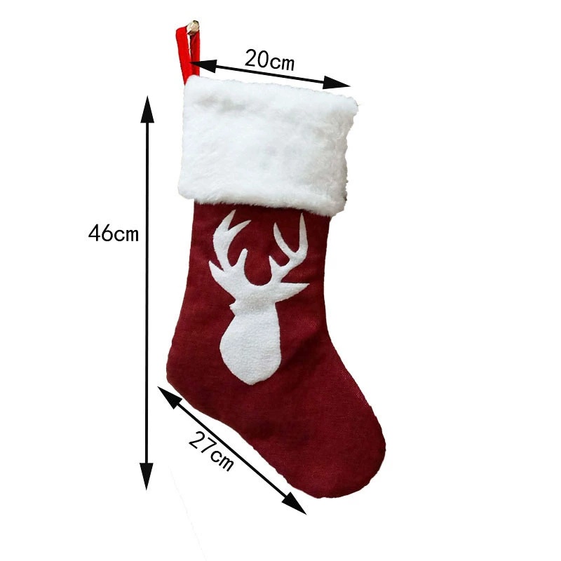 Roter Weihnachtsmann-Strumpf,  – Embroidery Xmas Stocking Bewertung und Preis