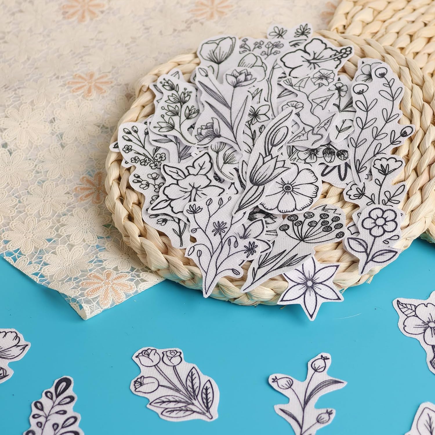 50 Stück wasserlösliche Sticks – Embroidery Flower Pattern Bewertung und Preis