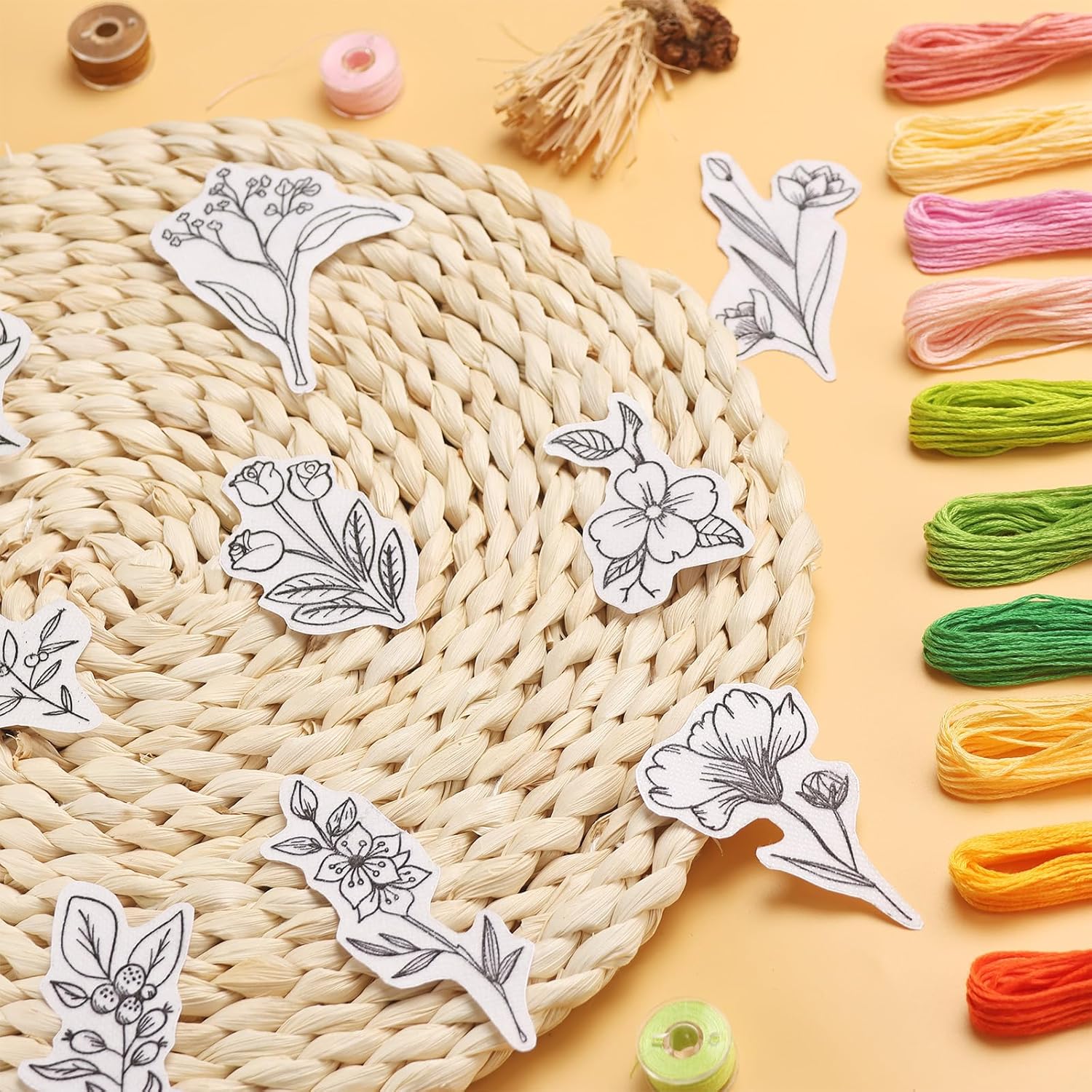50 Stück wasserlösliche Sticks – Embroidery Flower Pattern Bewertung und Preis