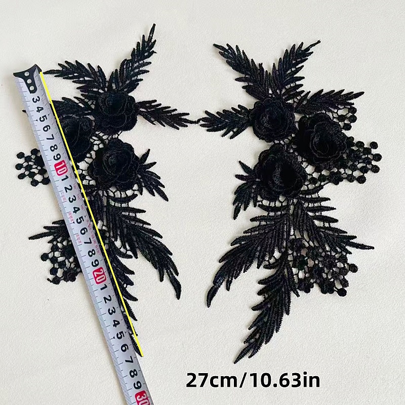 2 Stück/1 Paar Stickerei-Appli – Embroidery Flower Pattern Bewertung und Preis