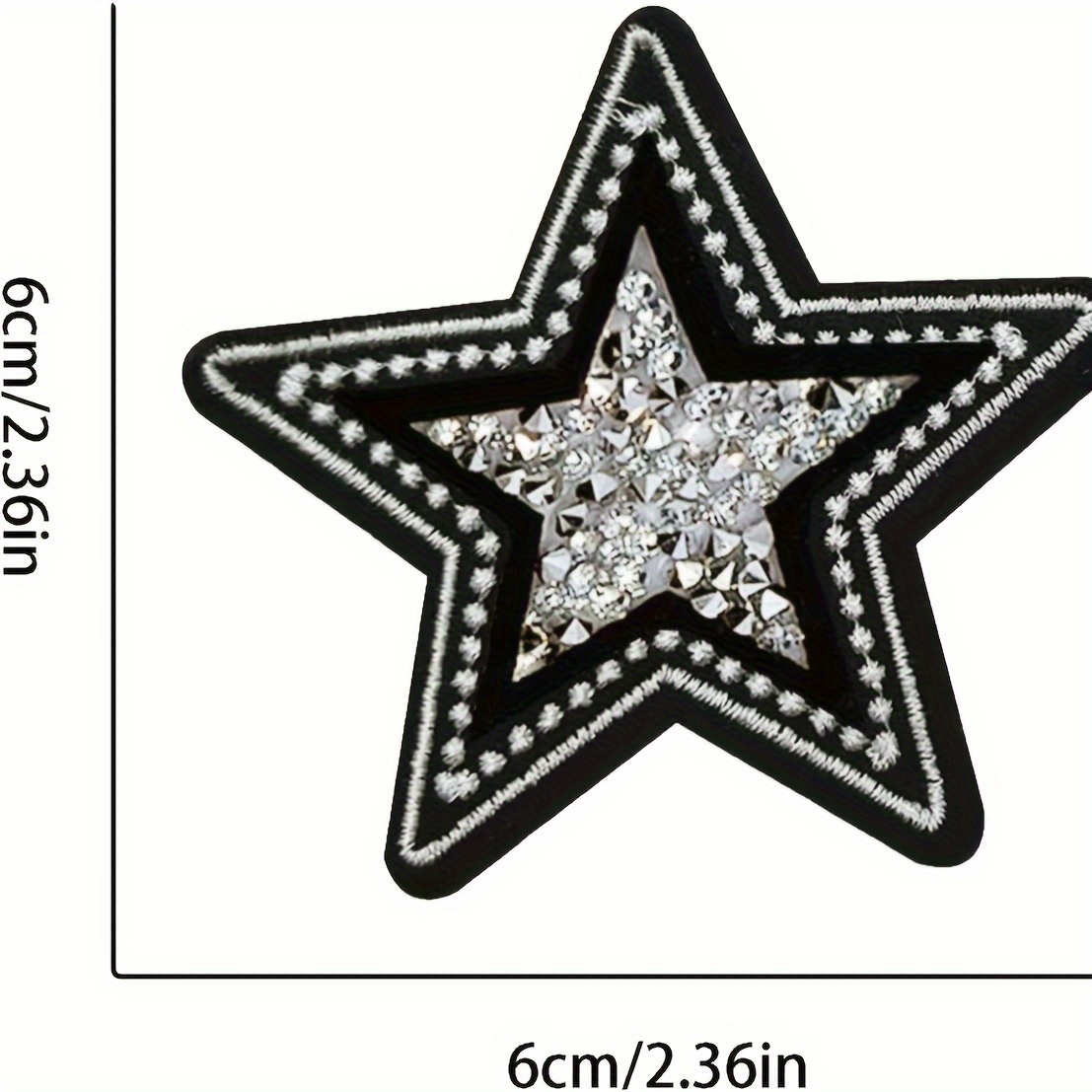 5 Stück schwarz-weiße funkelnd – Embroidery On Jeans Bewertung und Preis