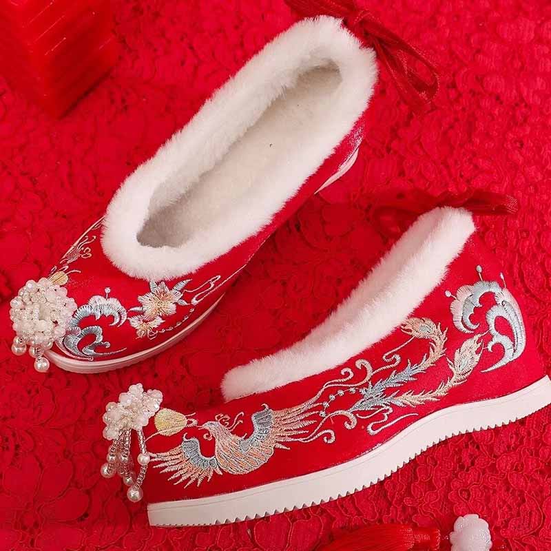 Winter Hanfu Schuhe Frauen Chi – Embroidery White Bewertung und Preis