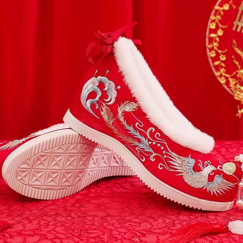 Winter Hanfu Schuhe Frauen Chi – Embroidery White Bewertung und Preis