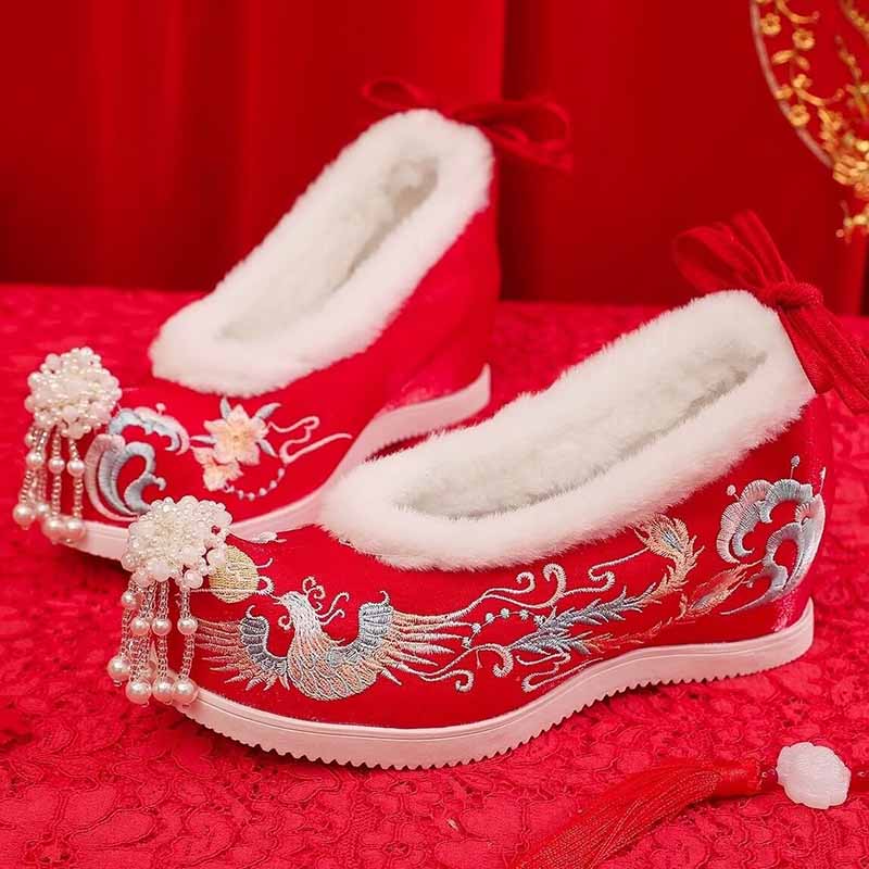 Winter Hanfu Schuhe Frauen Chi – Embroidery White Bewertung und Preis