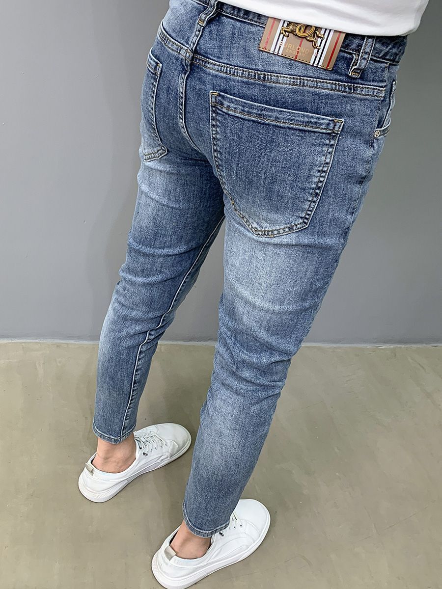 Luxus Marke männer Slim Denim  – Embroidery On Jeans Bewertung und Preis