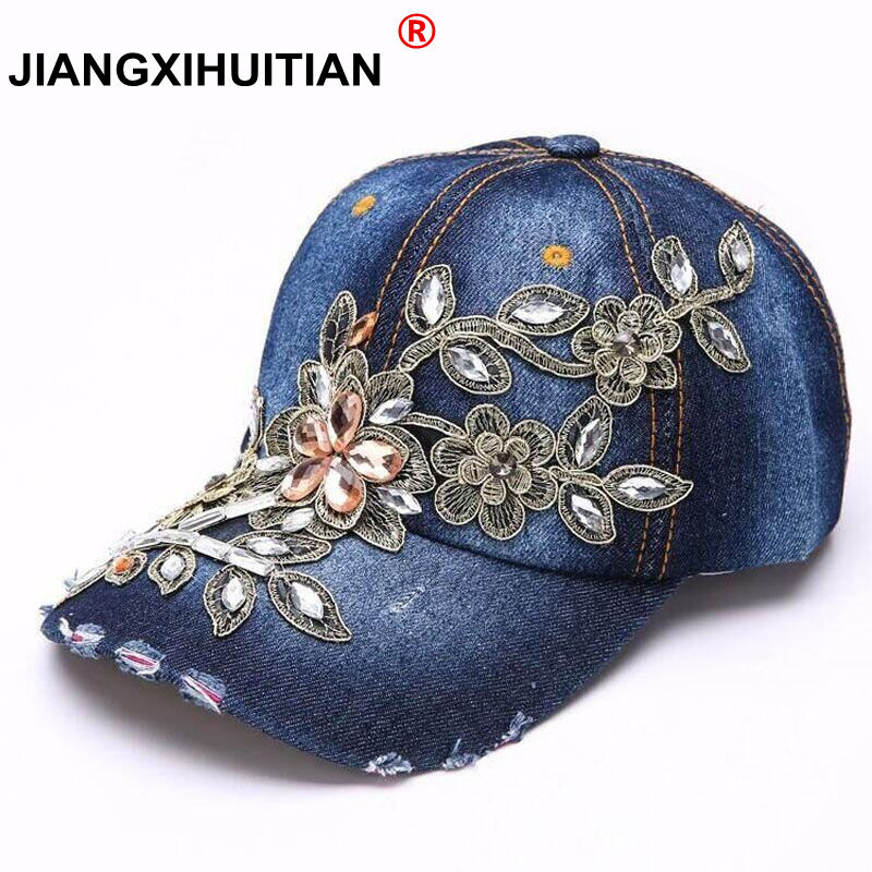 Frauen Baseball-Cap Diamant Ma – Embroidery Jeans Sakura Bewertung und Preis