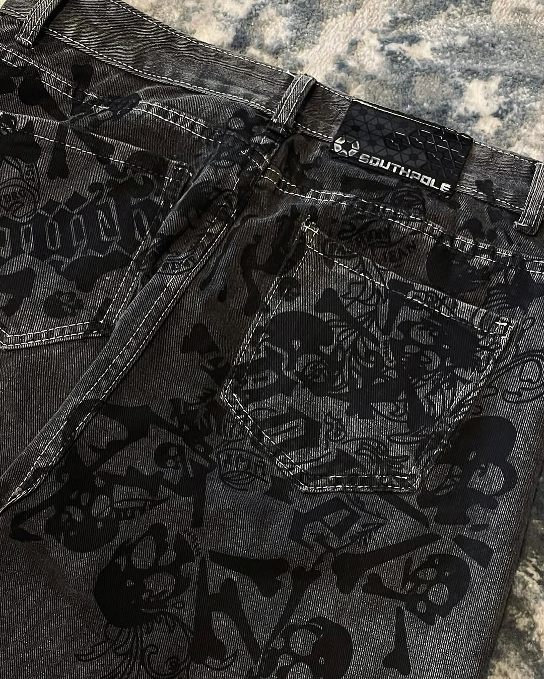 Y2K Straße Neue Schädel Gestic – Embroidery On Jeans Bewertung und Preis