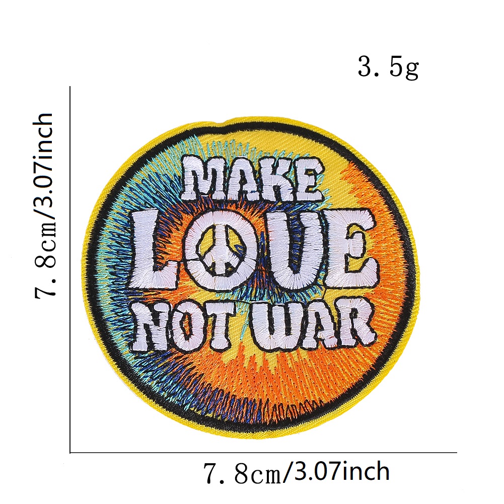 Anti-Krieg-Aufnäher mit Peace- – Embroidery On Jeans Bewertung und Preis