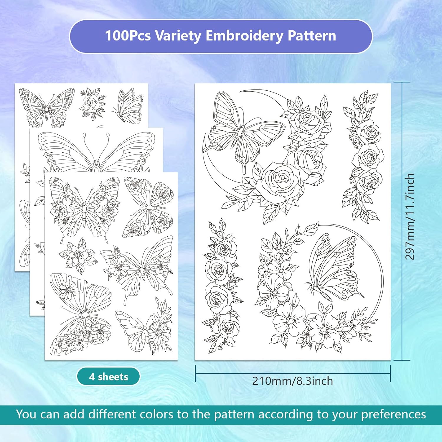 Stick and Stitch Wasserlöslich – Embroidery Flower Pattern Bewertung und Preis