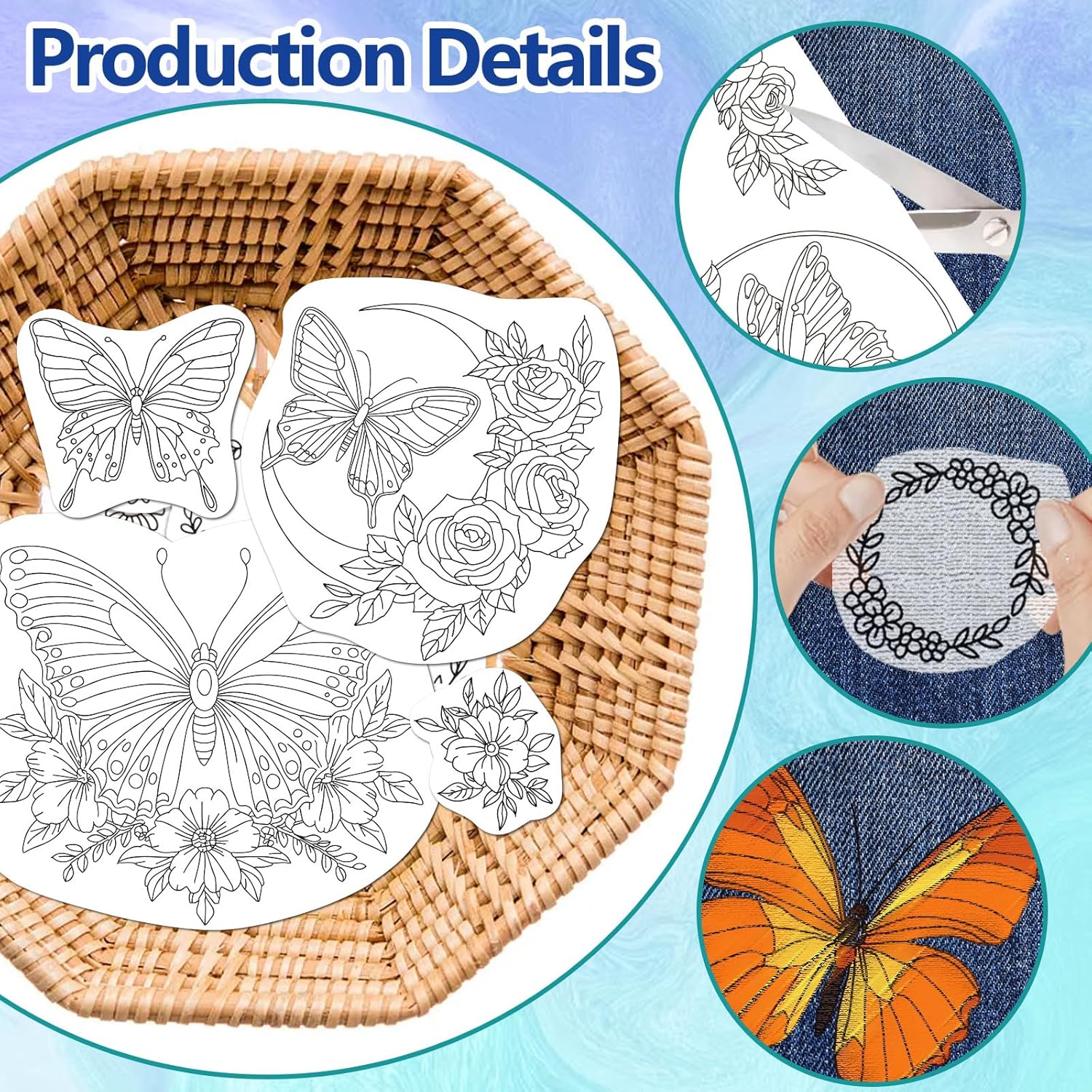 Stick and Stitch Wasserlöslich – Embroidery Flower Pattern Bewertung und Preis