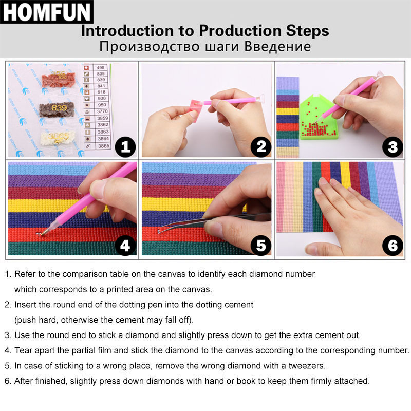 HOMFUN Volldiamant-Stickerei „ – Embroidery Cross Stitch Patterns Bewertung und Preis