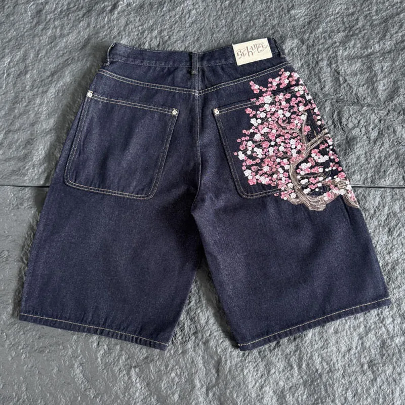 Herren Damen Dunkle Raw-Denim- – Embroidery Jeans Sakura Bewertung und Preis