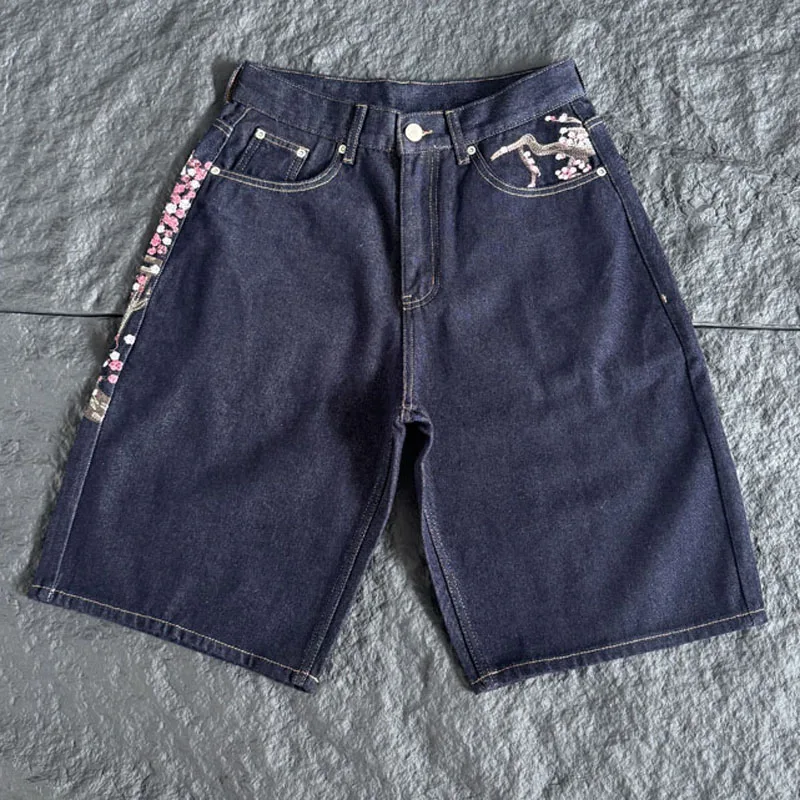Herren Damen Dunkle Raw-Denim- – Embroidery Jeans Sakura Bewertung und Preis