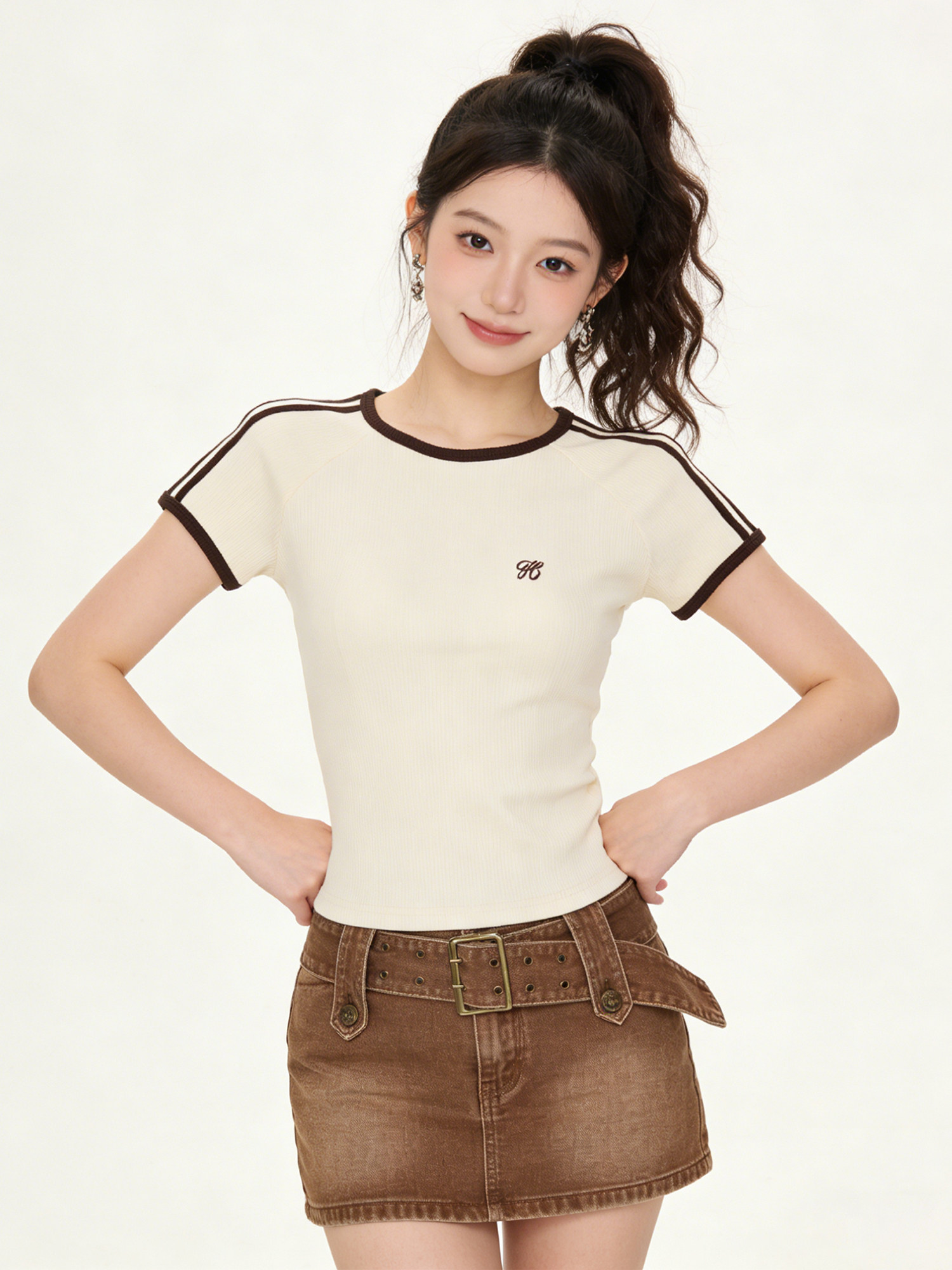 Slim-Fit-Kurzarm-T-Shirt für D – Embroidery Moisturizer Bewertung und Preis