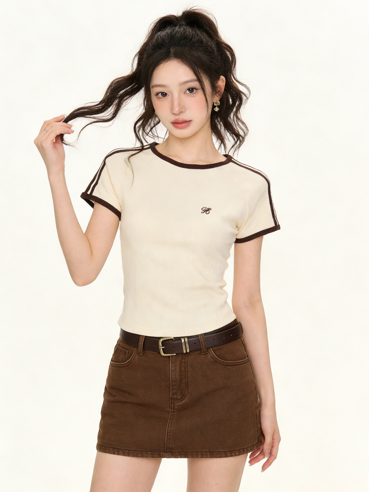 Slim-Fit-Kurzarm-T-Shirt für D – Embroidery Moisturizer Bewertung und Preis