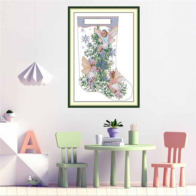 Joy Sunday Fairy Elf Weihnacht – Embroidery Xmas Stocking Bewertung und Preis