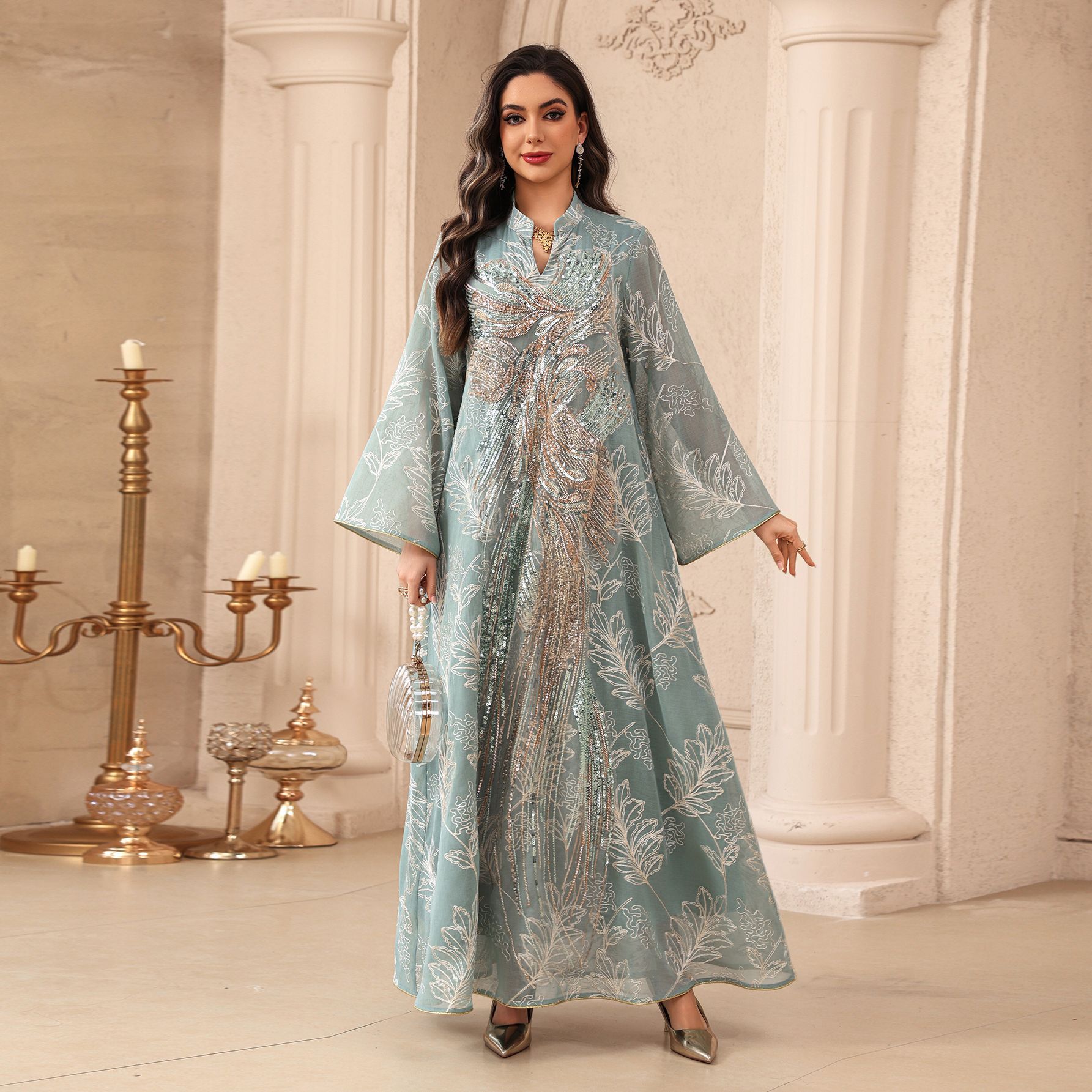 Muslimisches Kleid Abaya Damen – Embroidery Arabic Bewertung und Preis