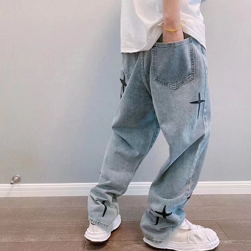 Herren trend ige coole Stil bl – Embroidery On Jeans Bewertung und Preis