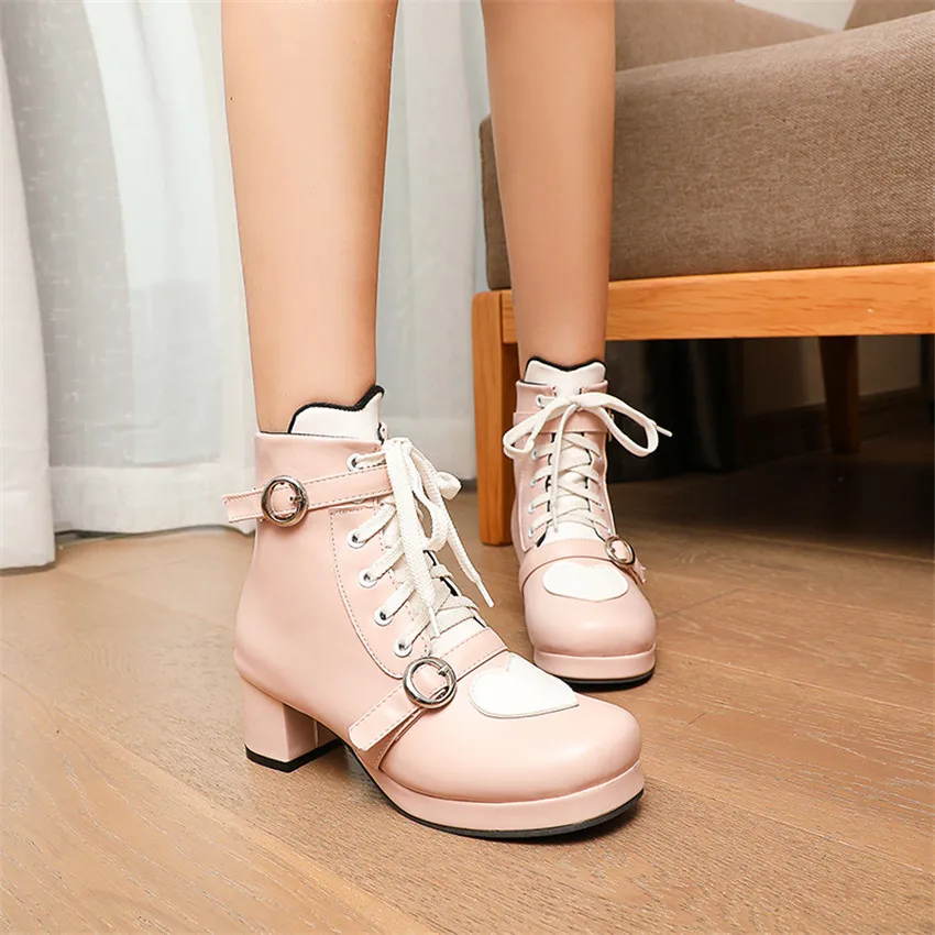 Winter Lolita Stiefeletten Fra – Embroidery White Bewertung und Preis