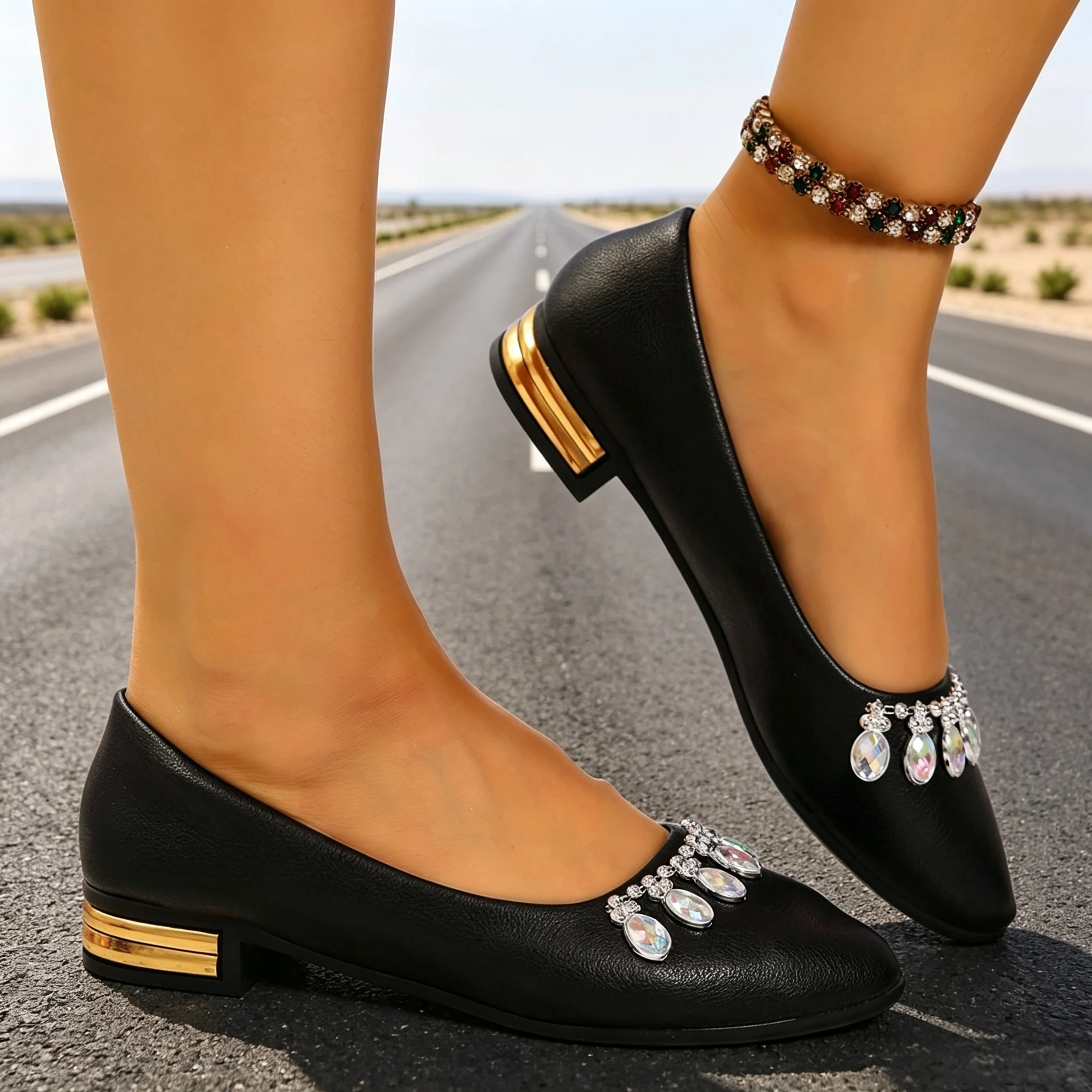 Damen Flache Schuhe mit Spitze – Embroidery Flat Shoes Bewertung und Preis