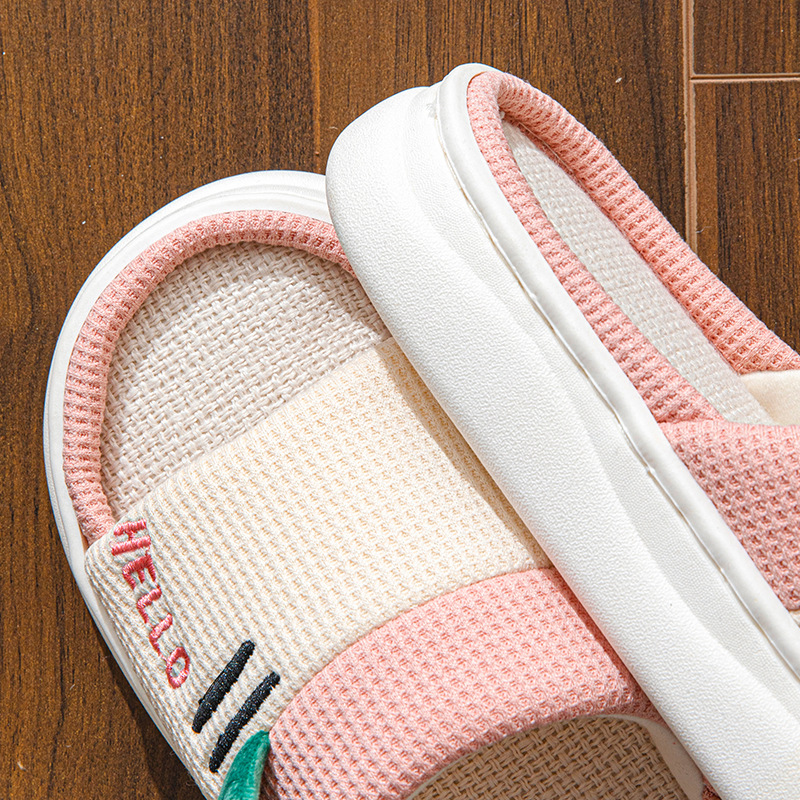 Neue Leinen-Hausschuhe für Dam – Embroidery Flat Shoes Bewertung und Preis