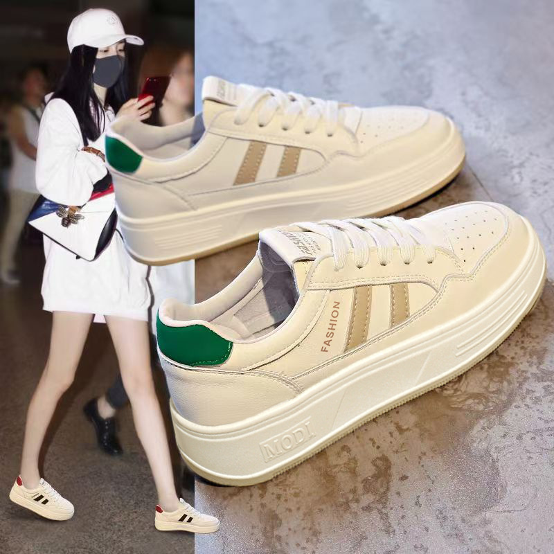 Damen Sport-Sneaker mit Erhöhu – Embroidery White Bewertung und Preis