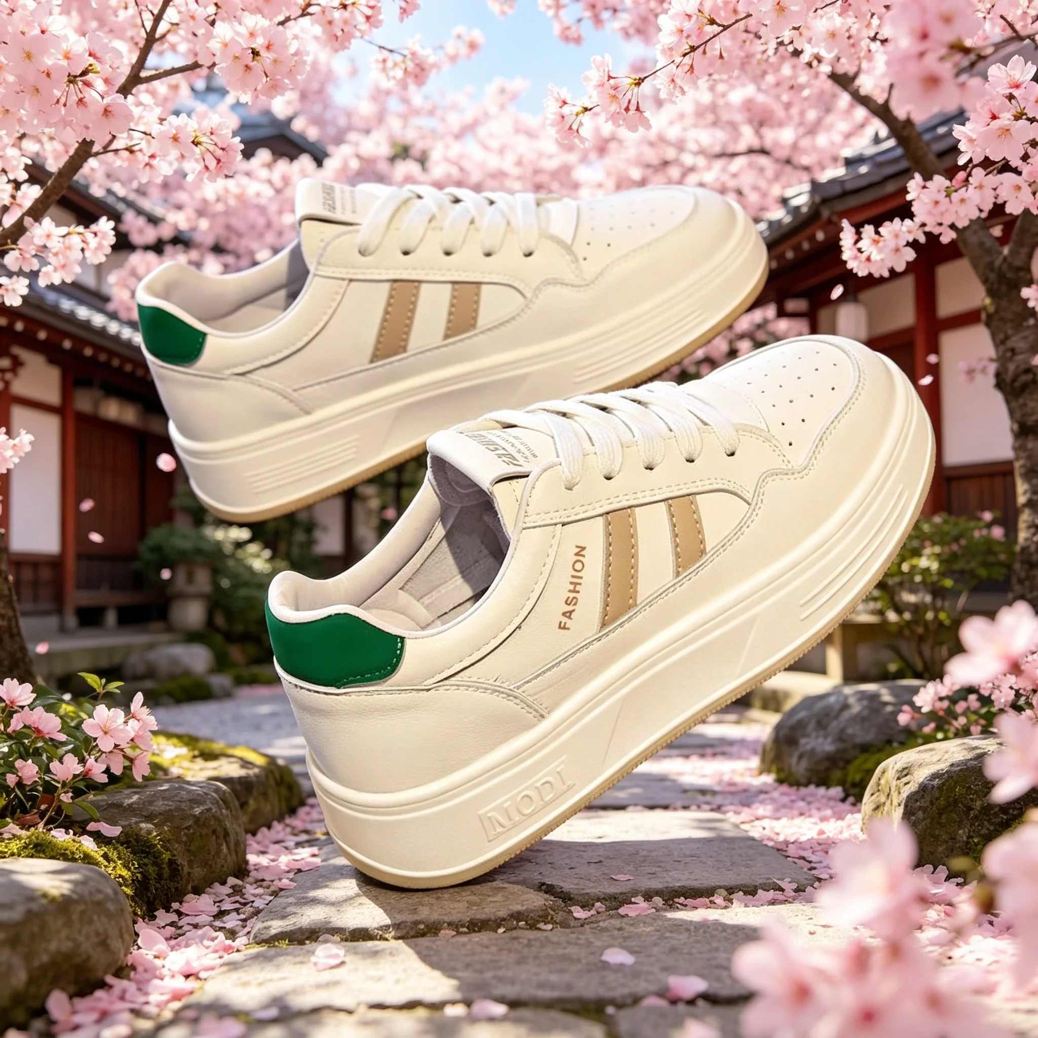 Damen Sport-Sneaker mit Erhöhu – Embroidery White Bewertung und Preis