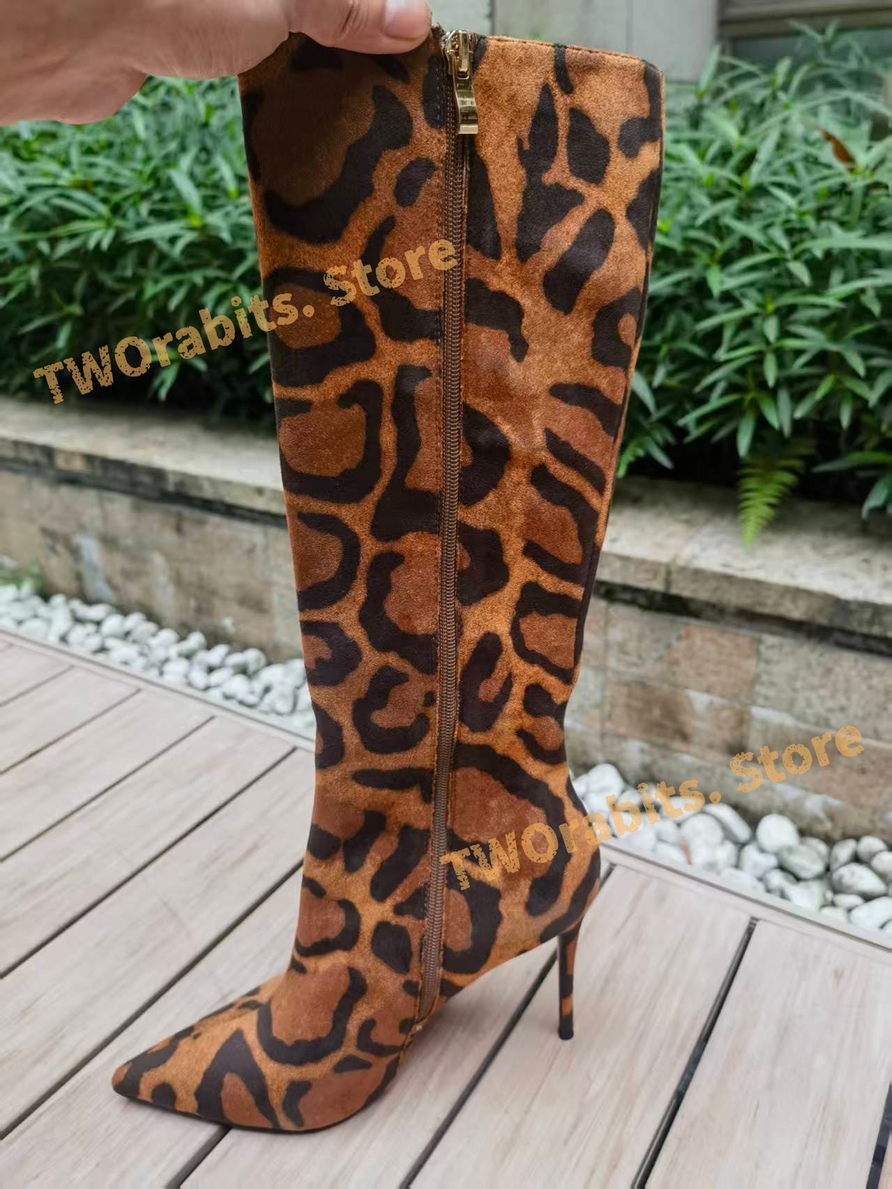 Leopard Print Knie Boot Punkt  – Embroidery Design Bewertung und Preis
