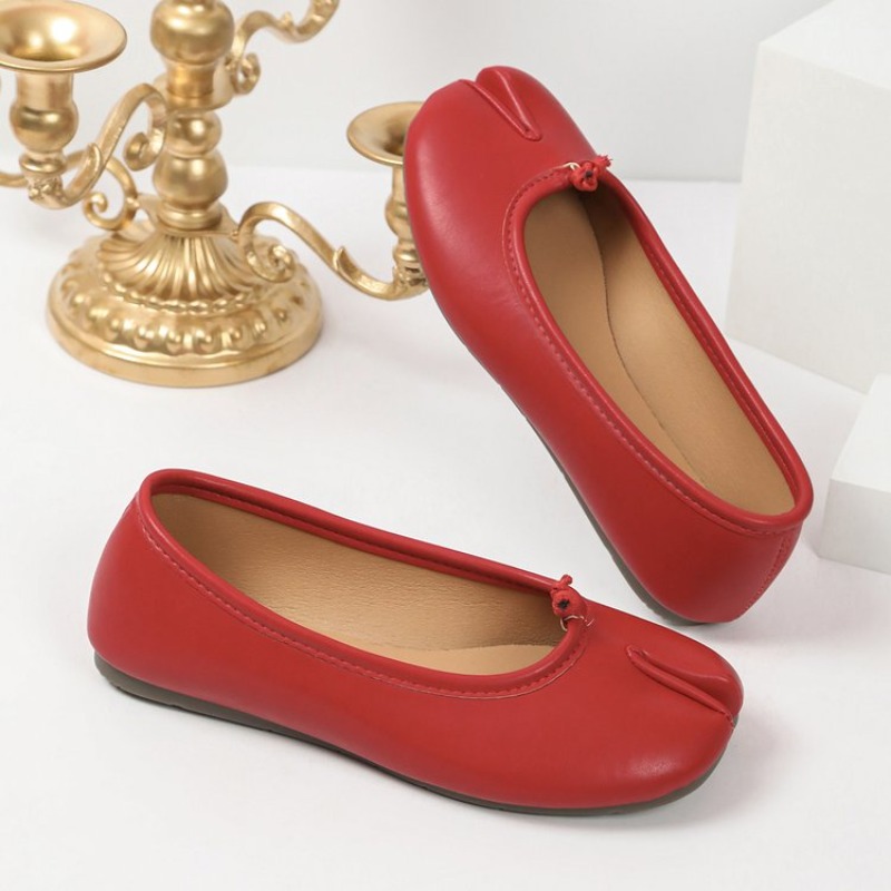 Damen-Ballerinas mit geteilter – Embroidery Flat Shoes Bewertung und Preis
