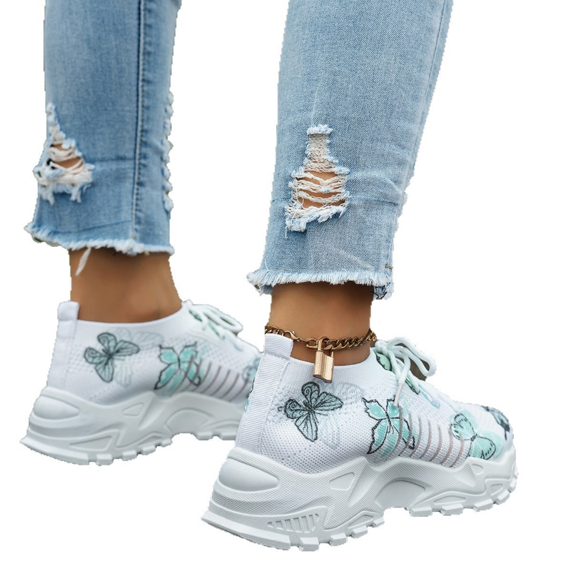 Damen-Sneaker mit Schmetterlin – Embroidery White Bewertung und Preis