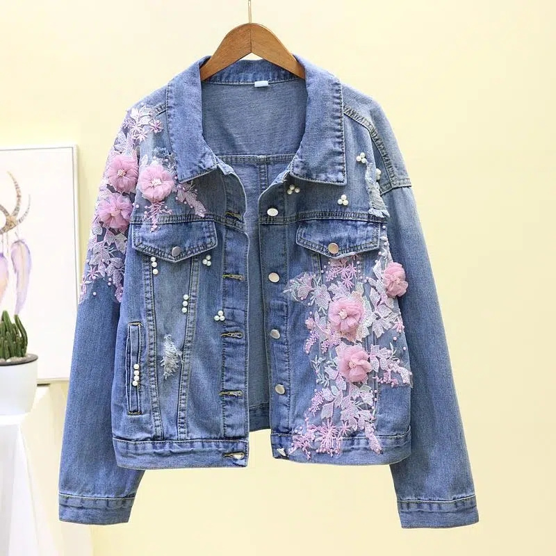 2022 neue Stickerei Denim Kurz – Embroidery Jeans Sakura Bewertung und Preis