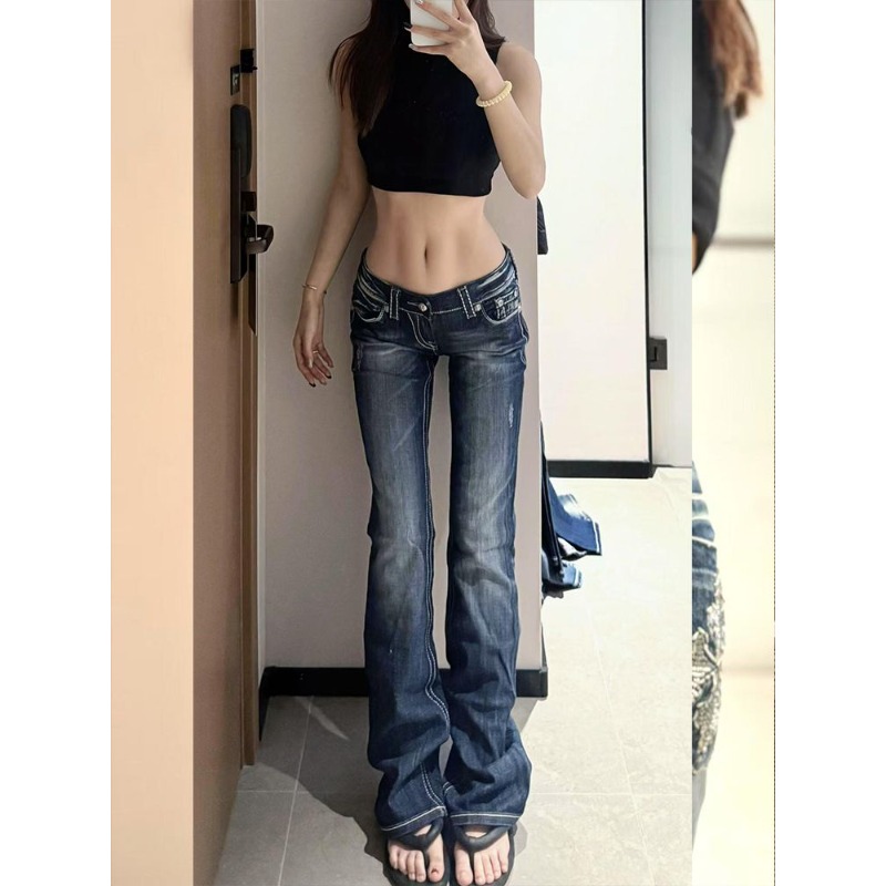 Frauen Y2K Gothic Stickerei Ho – Embroidery Jeans Sakura Bewertung und Preis