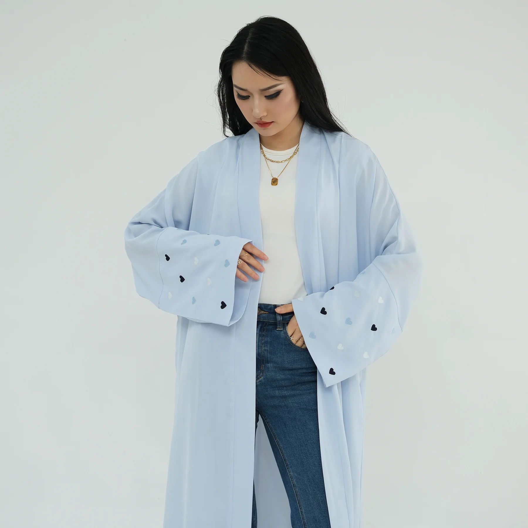 Eid Herz-Stickerei Langes Gewa – Embroidery Arabic Bewertung und Preis