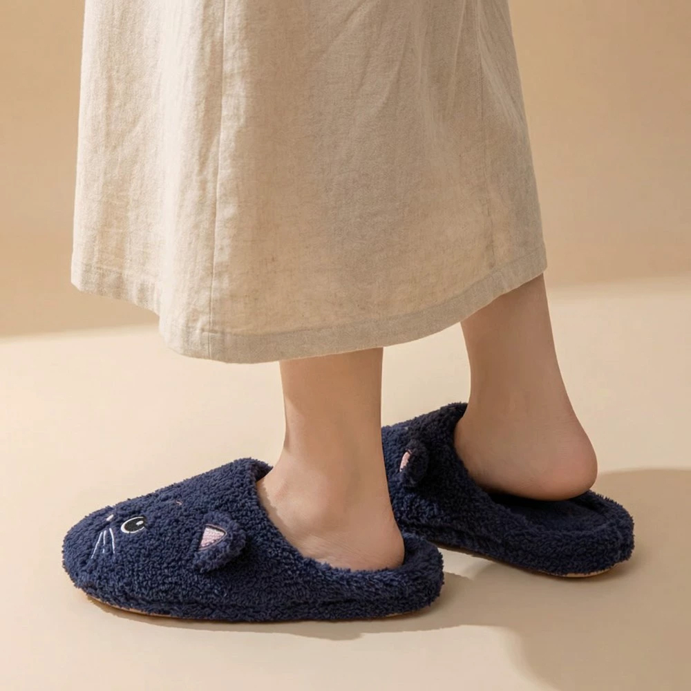 Gemütliche Unisex-Plüsch-Hauss – Embroidery Flat Shoes Bewertung und Preis